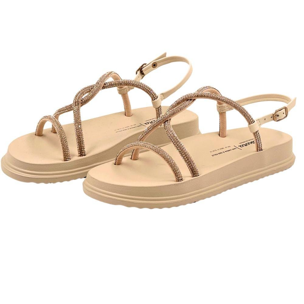 Sandália Dakota Papete com Strass e Fechamento por Fivela Feminina Laranja 2