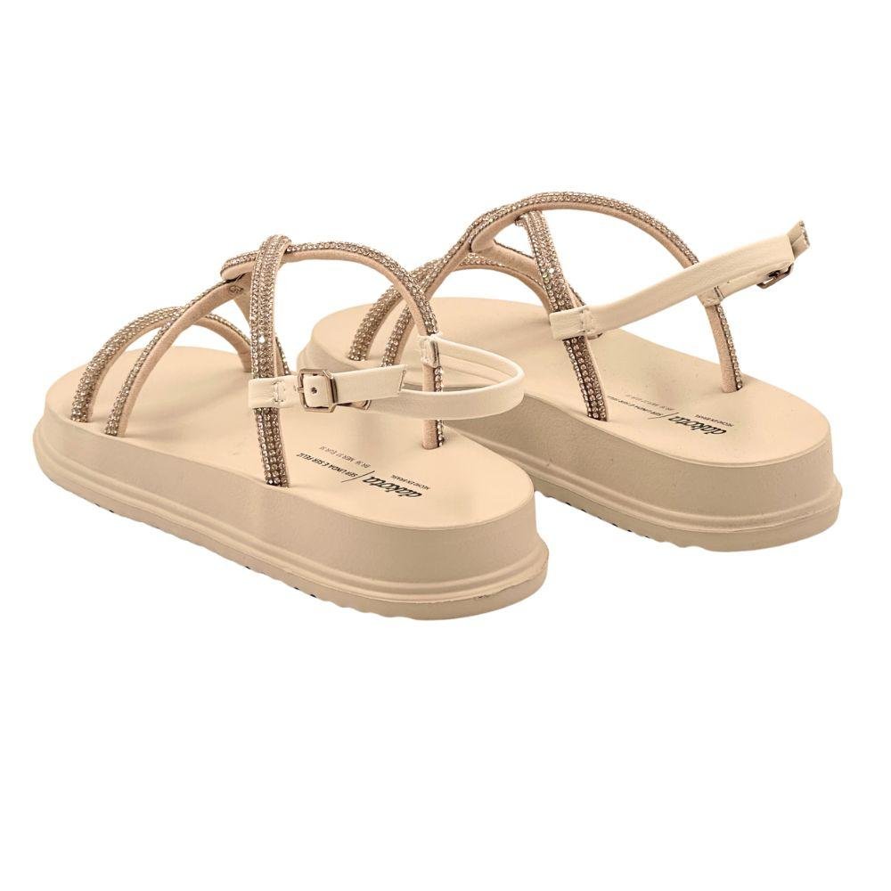 Sandália Dakota Papete com Strass e Fechamento por Fivela Feminina Laranja 4