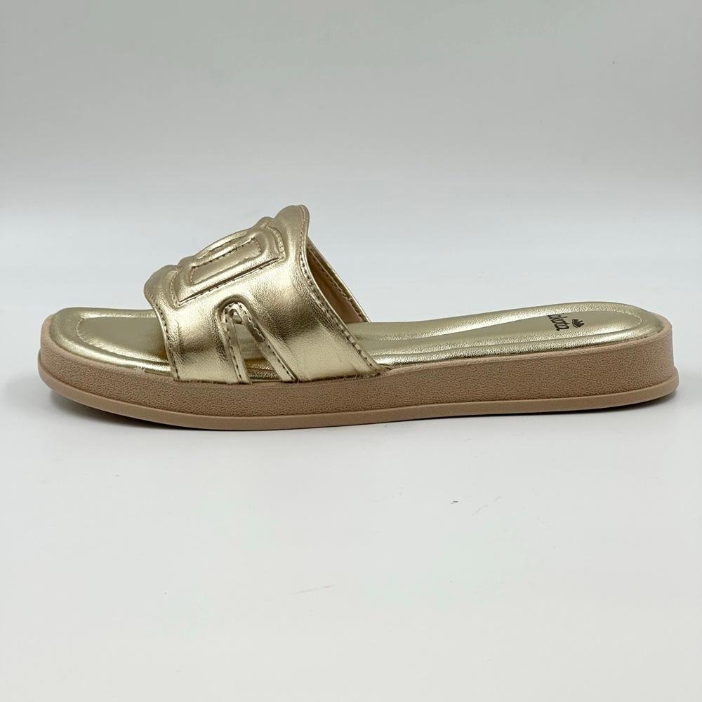 Tamanco Dakota Slide Metalizado Feminino Dourado 1