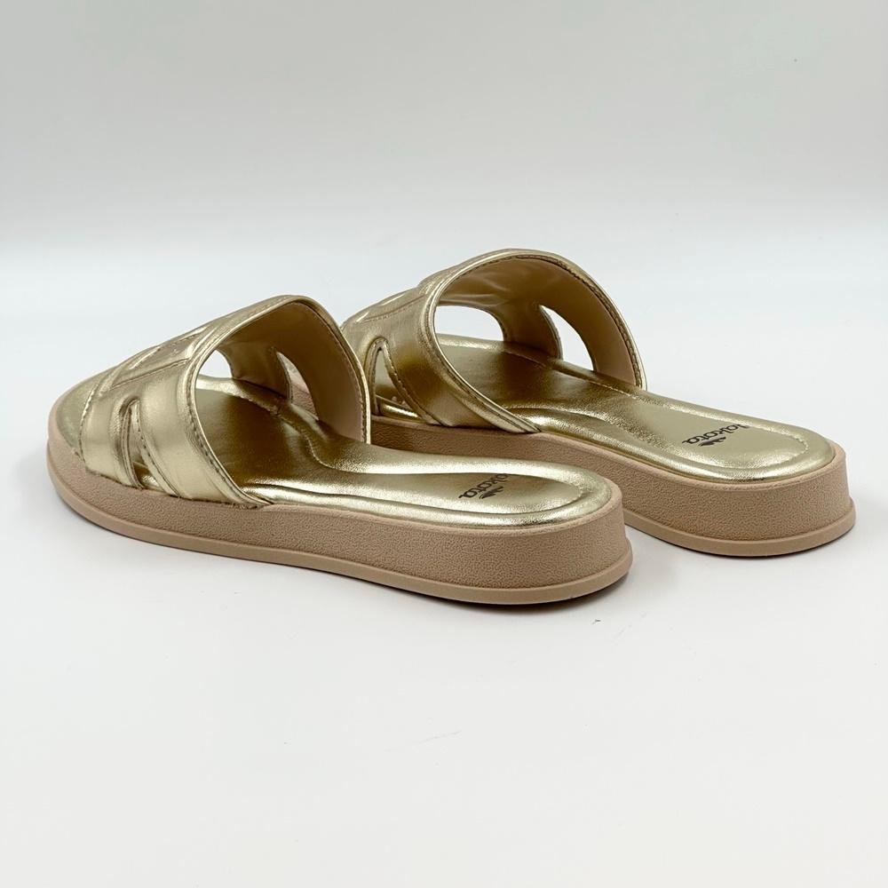 Tamanco Dakota Slide Metalizado Feminino Dourado 3
