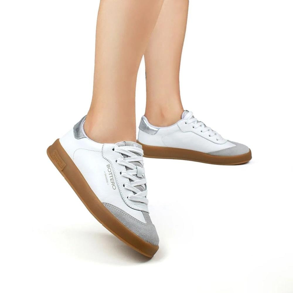 Tênis Bottero Casual com Cadarço Feminino Cinza 4