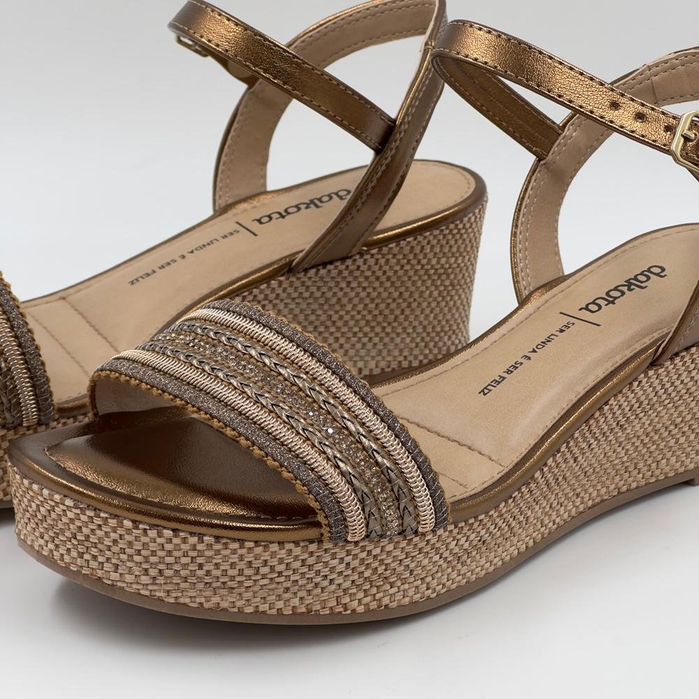 Sandália Dakota Anabela Casual Feminina Marrom 3