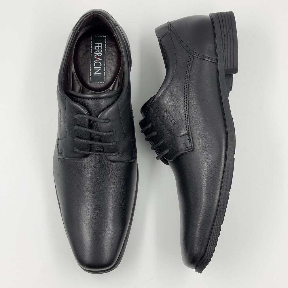 Sapato Ferracini Social com Cadarço Alpina Masculino Preto 5