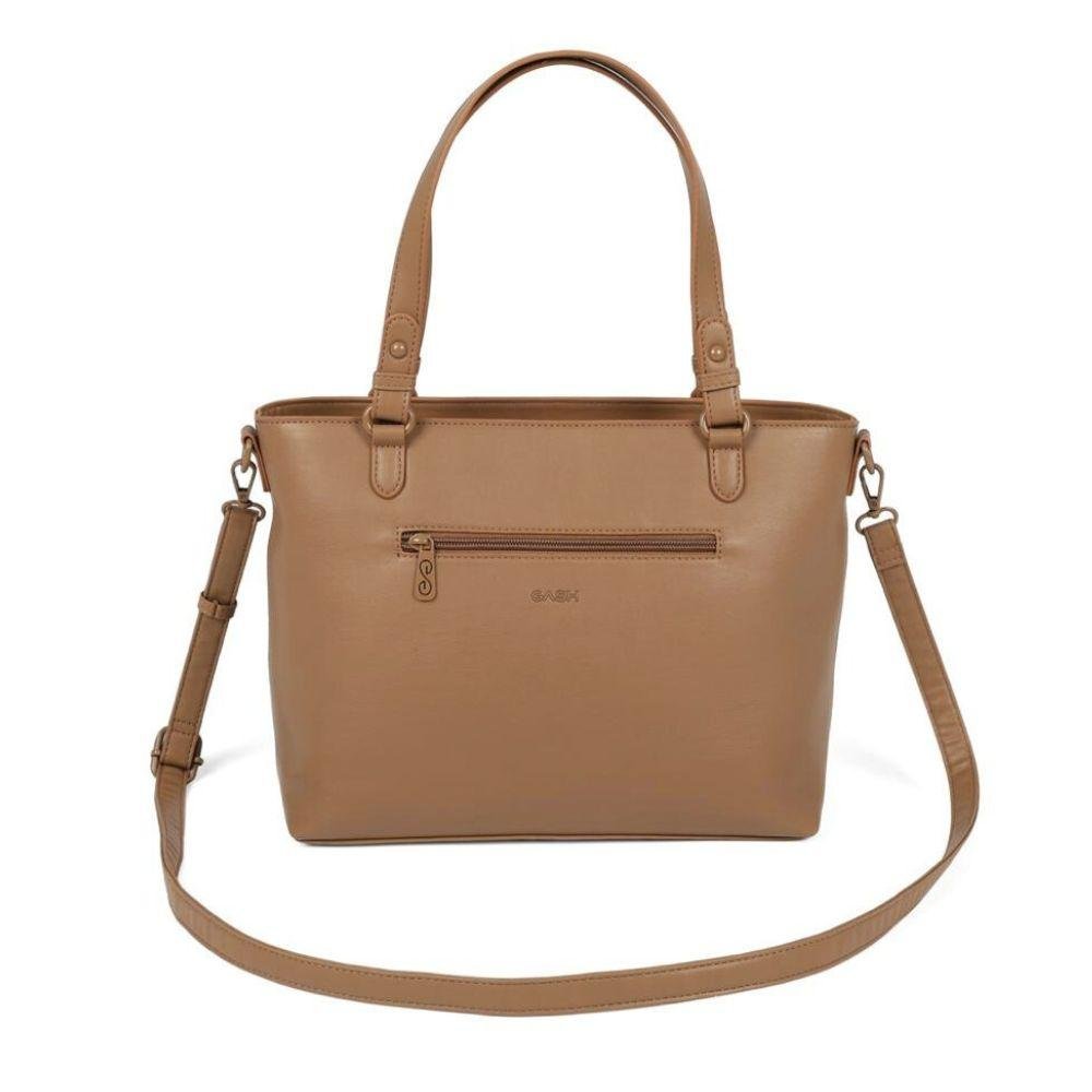 Bolsa Gash Sacola em P.u Média com Aplicações Feminina Marrom 4