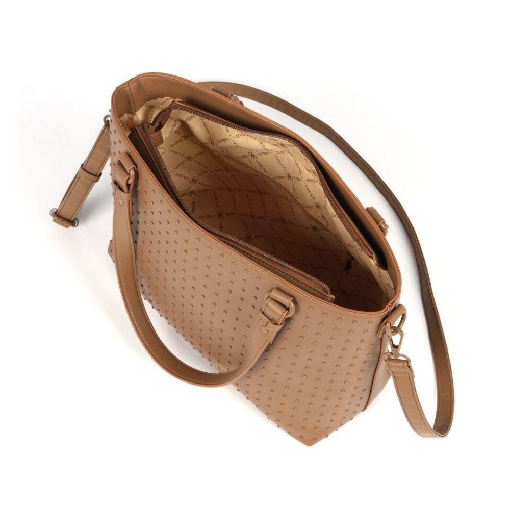 Bolsa Gash Sacola em P.u Média com Aplicações Feminina Marrom 5