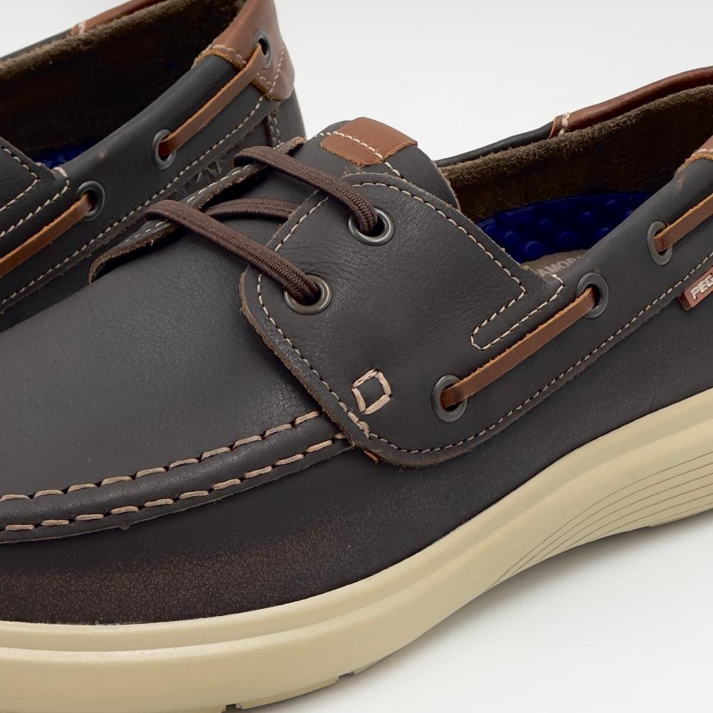 Sapato Pegada Mocassim com Cadarço Elástico Masculino Marrom 3