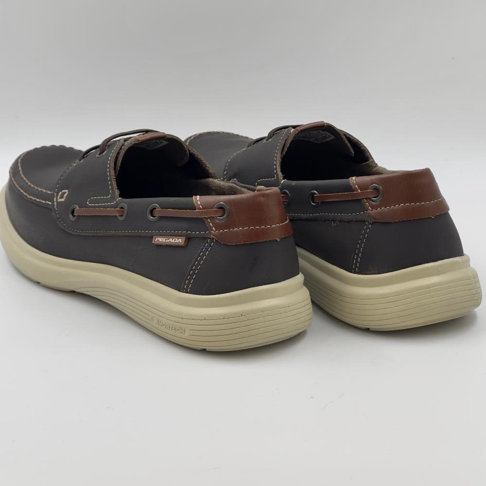 Sapato Pegada Mocassim com Cadarço Elástico Masculino Marrom 4