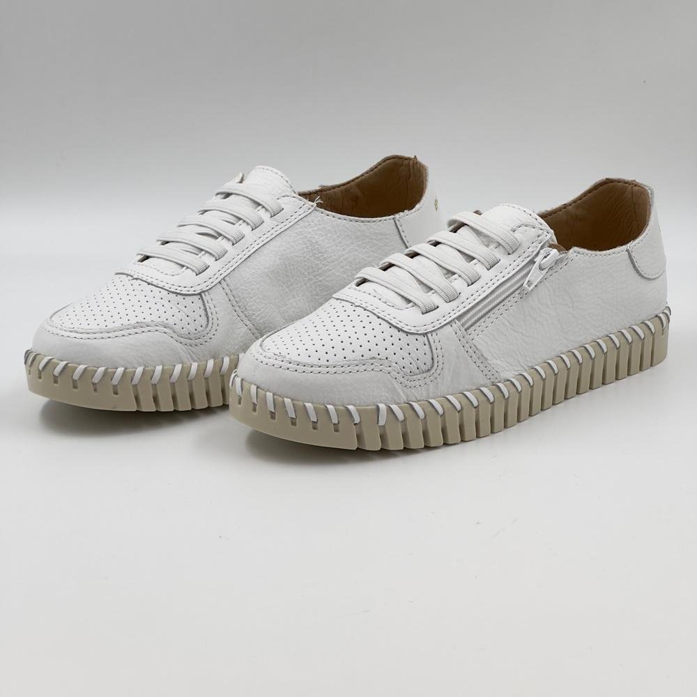 Tênis Bottero Casual com Cadarço Elástico Feminino Branco 2