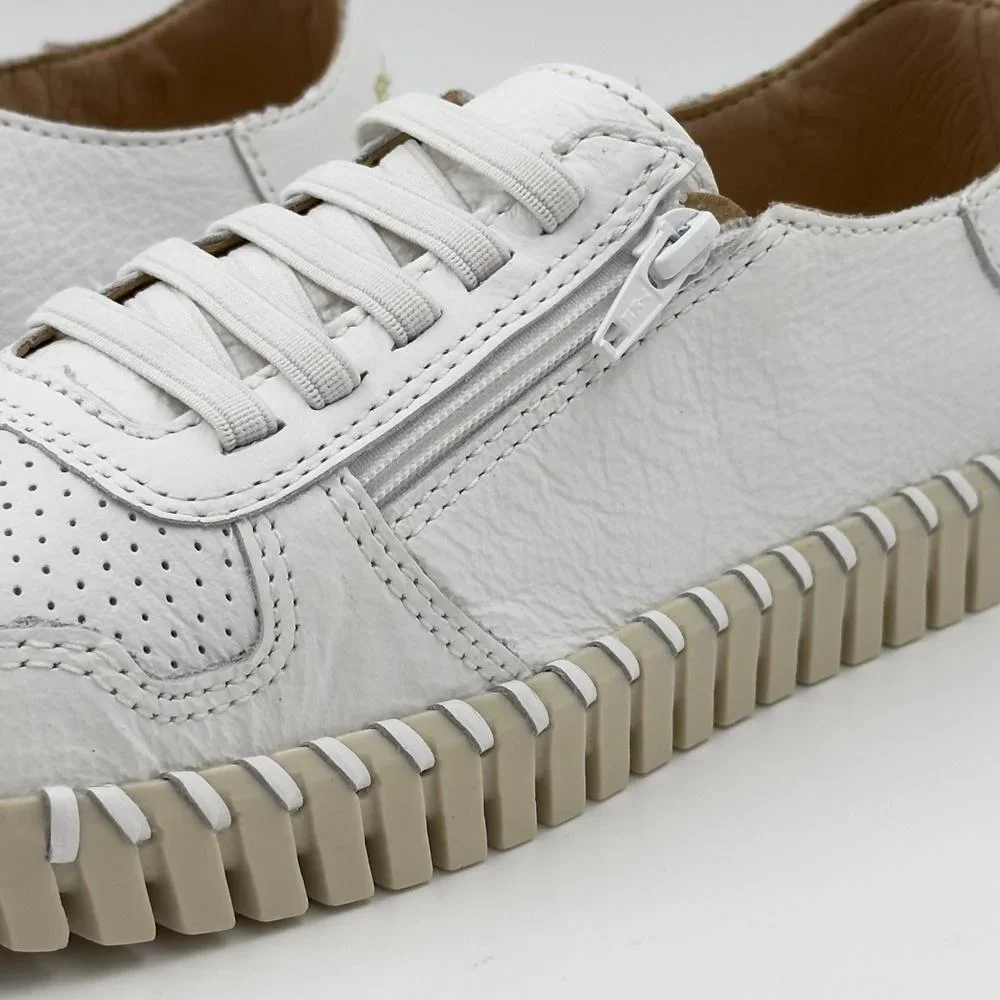 Tênis Bottero Casual com Cadarço Elástico Feminino Branco 3