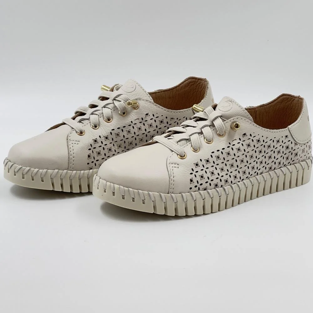 Tênis Bottero Casual com Cadarço Elástico Twister Feminino Bege 2