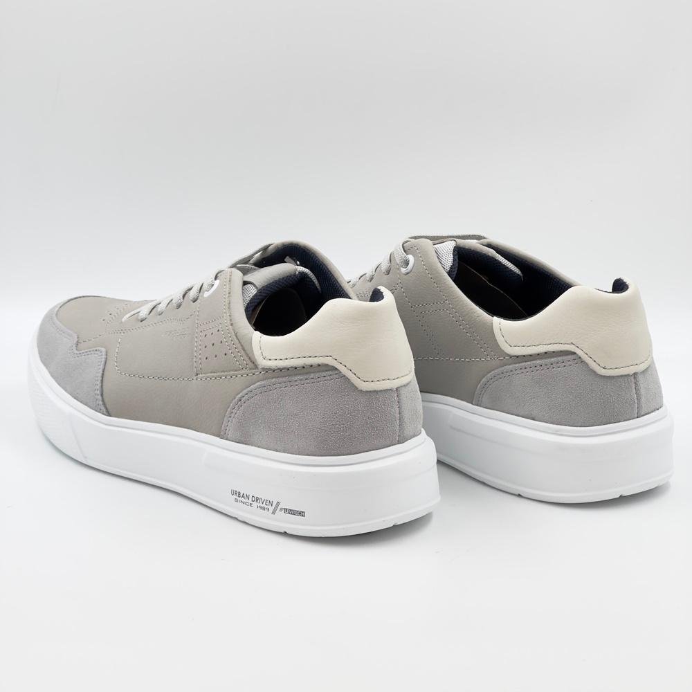 Sapatênis Pegada Casual com Cadarço Elástico Masculino Bege/Cinza 4