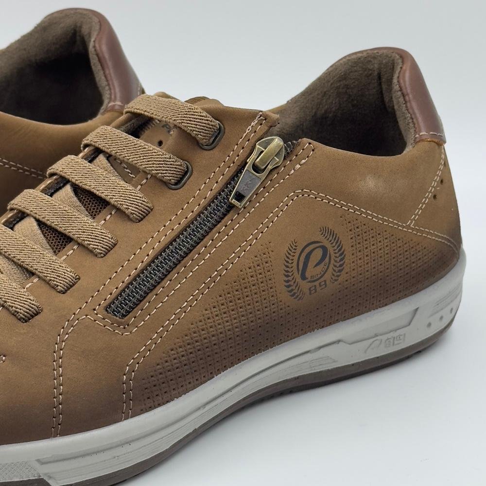 Sapatênis Pegada Tradicional com Cadarço em Elástico Masculino Marrom 3