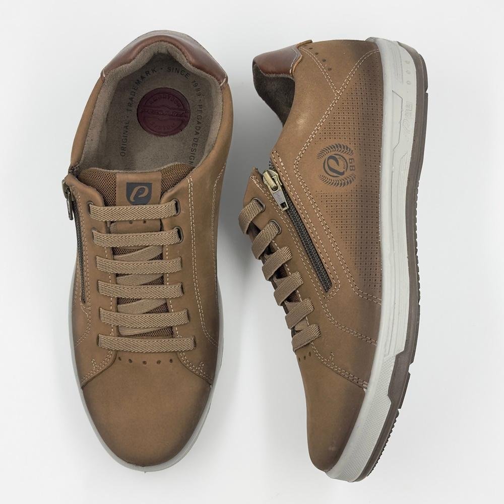 Sapatênis Pegada Tradicional com Cadarço em Elástico Masculino Marrom 5