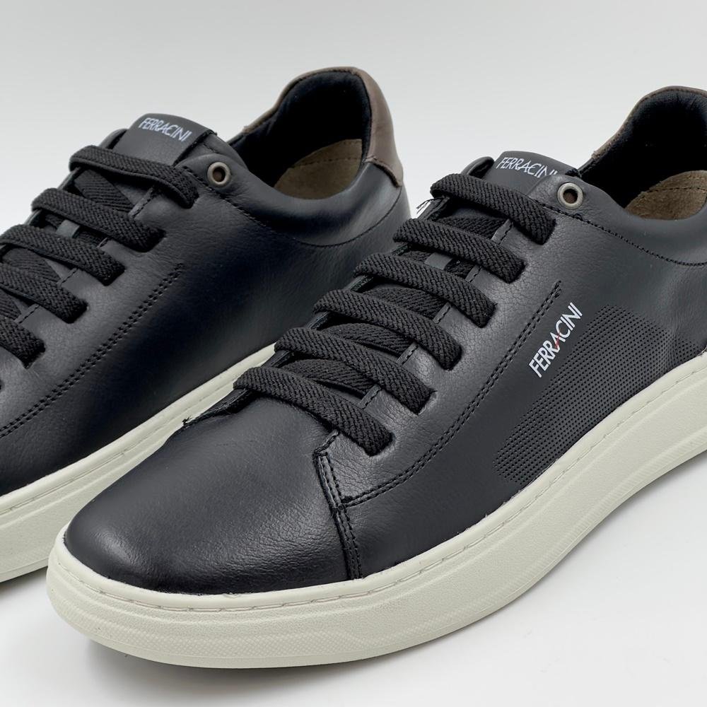 Sapatênis Ferracini Cadarço Elástico Gold Casual Masculino Preto 2