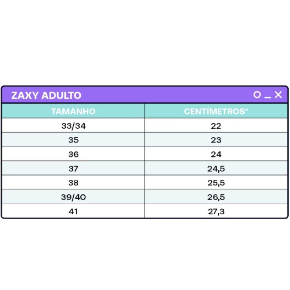 Tamanco Zaxy Rasteiro Tira Larga com Aplicações Rise Feminino Branco/Preto 6