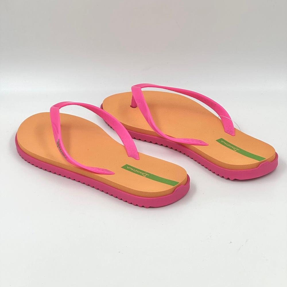 Chinelo Ipanema Rio Tira Fina Feminino Rosa/Laranja 4