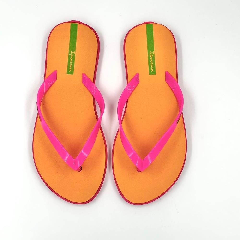 Chinelo Ipanema Rio Tira Fina Feminino Rosa/Laranja 5