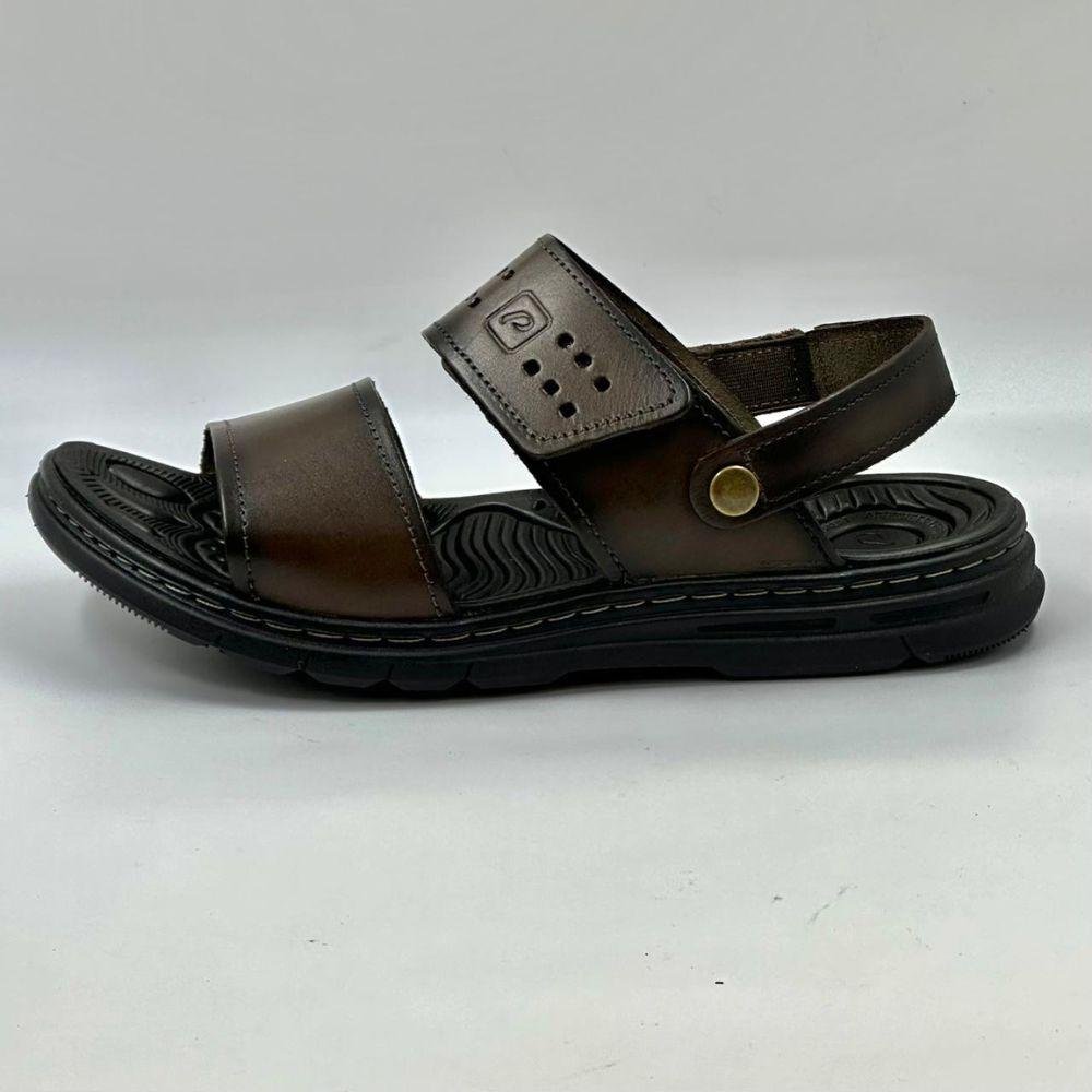 Sandália Pegada Tira Larga Masculina Marrom 1