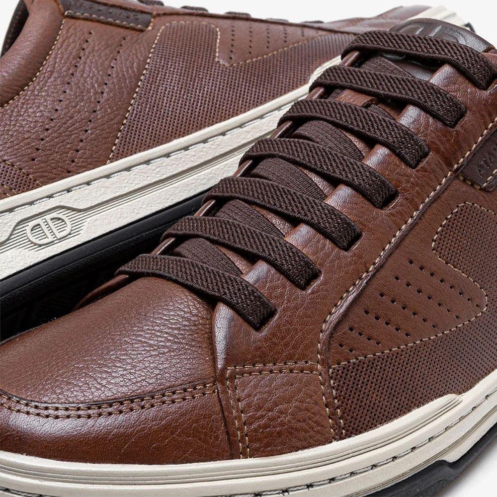 Sapatênis Democrata Cadarço Elástico Jay Casual Masculino Marrom 3