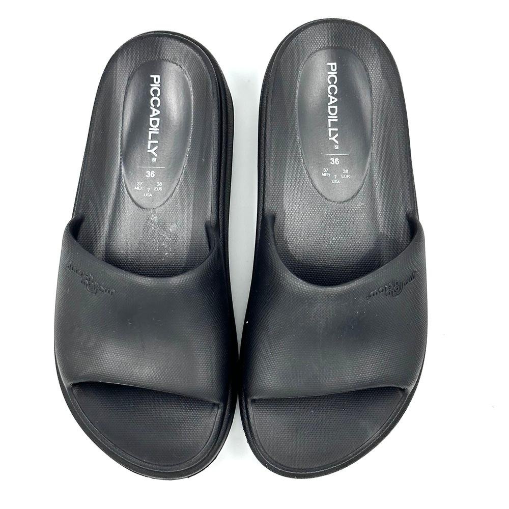 Tamanco Piccadilly Slide Marshmallow Feminino Preto 5