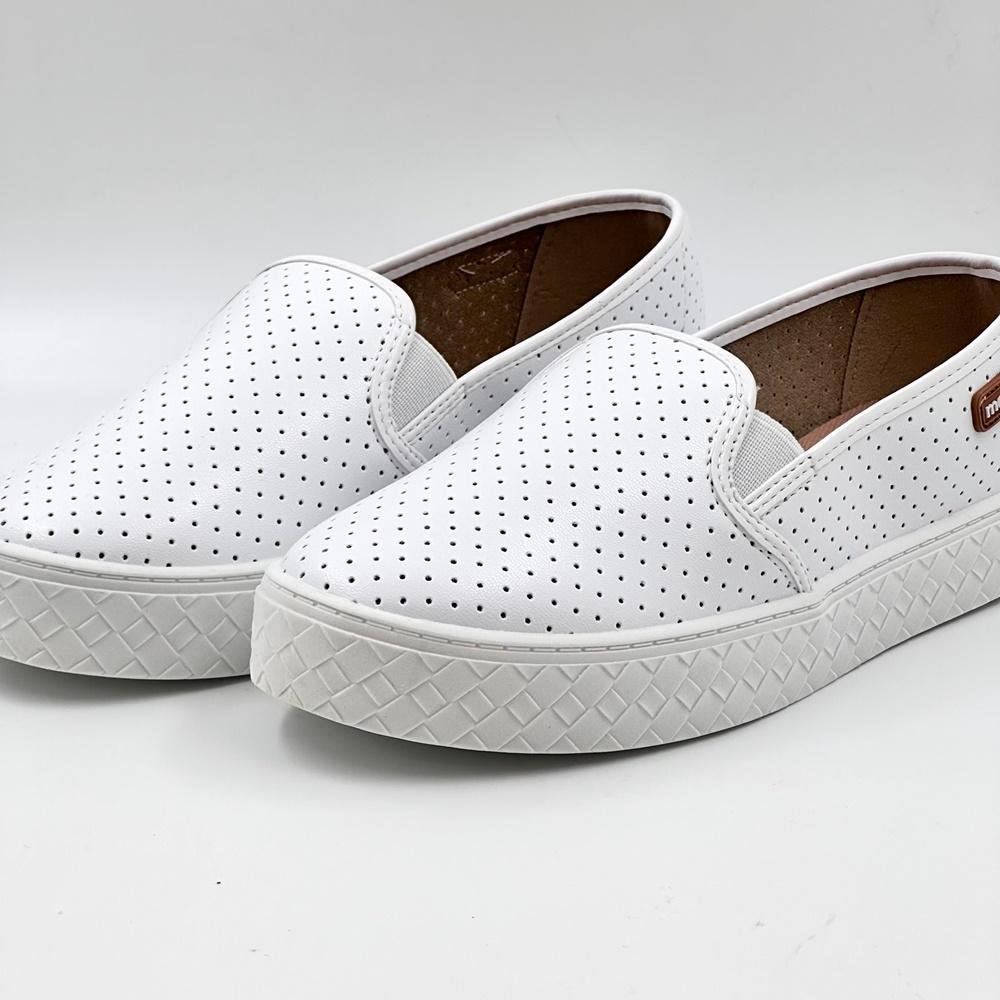 Tênis Moleca Slip Casual Flatform Feminino Branco 3
