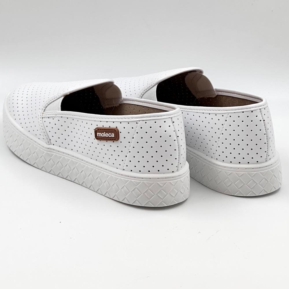 Tênis Moleca Slip Casual Flatform Feminino Branco 4