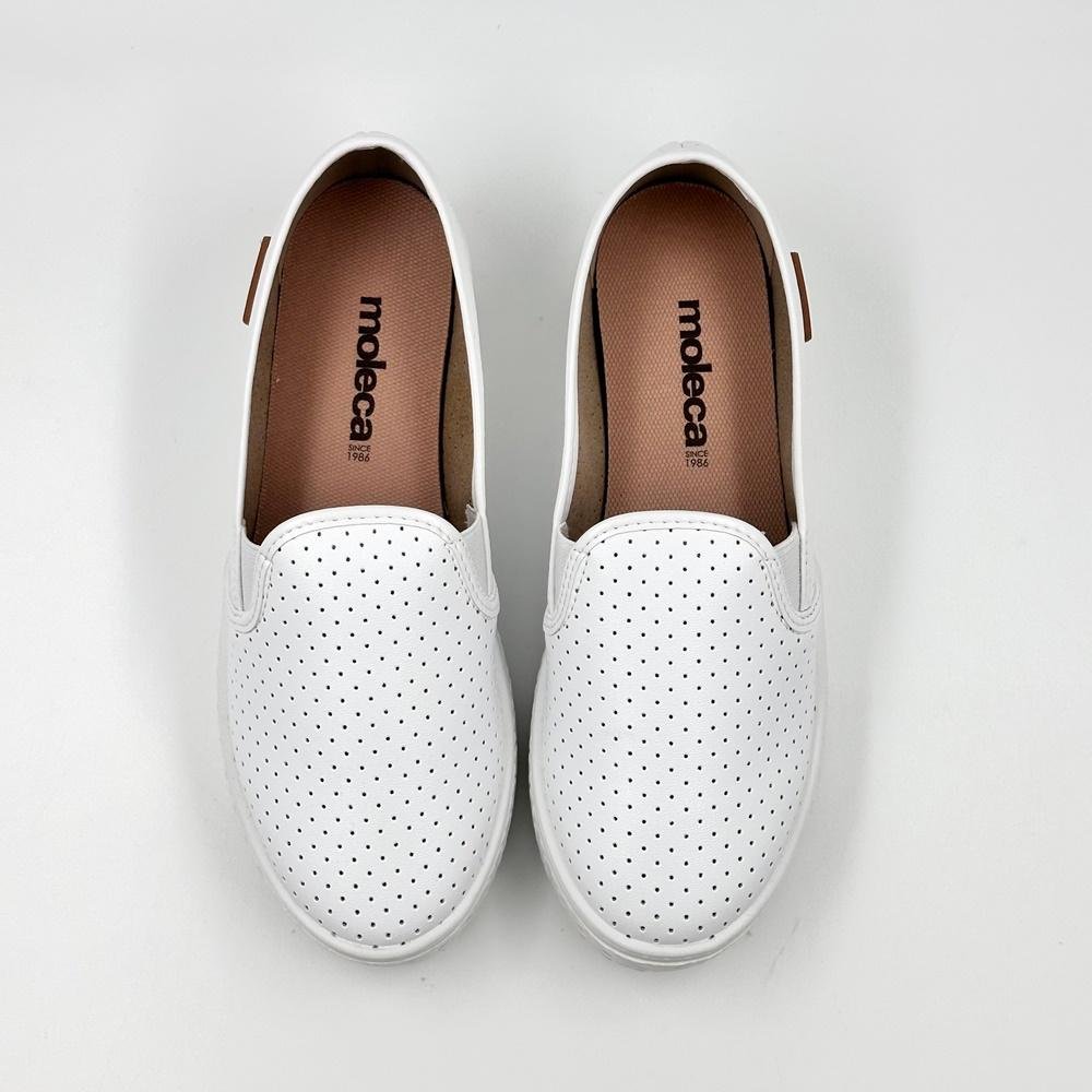 Tênis Moleca Slip Casual Flatform Feminino Branco 5