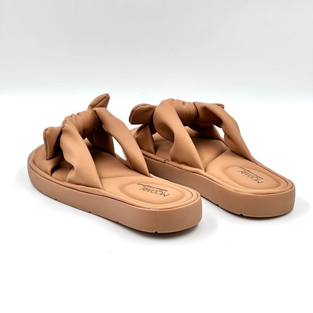 Tamanco Modare Rasteira Ultra Soft Slide com Laço Feminino Marrom 4