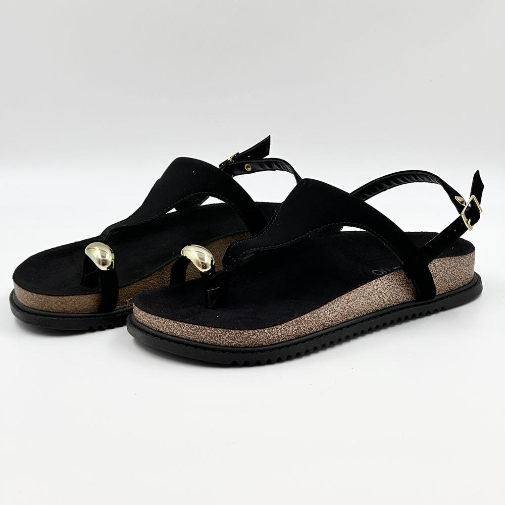 Sandália Papete Beira Rio Casual Feminina Preto 2