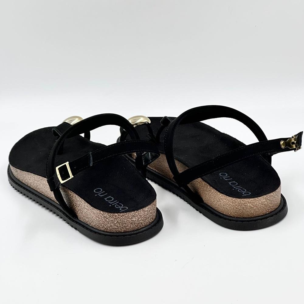 Sandália Papete Beira Rio Casual Feminina Preto 4