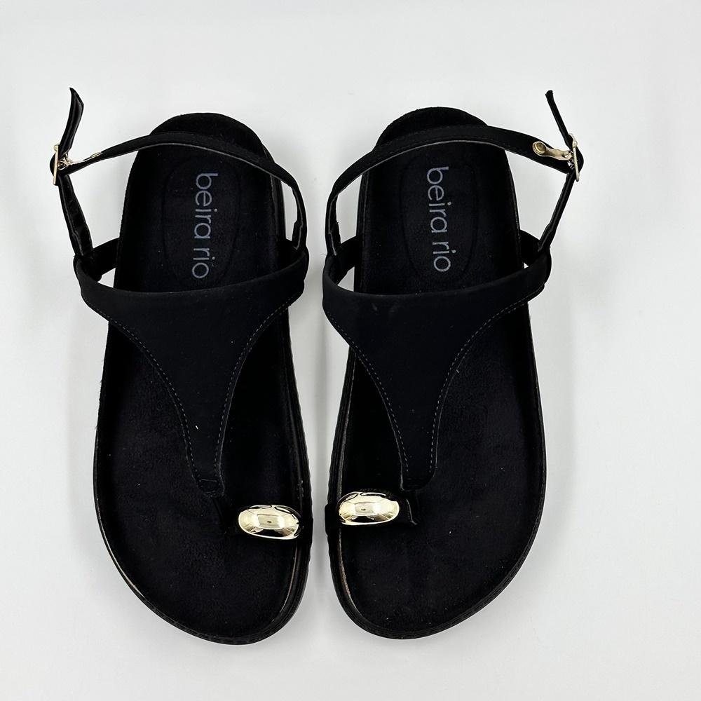 Sandália Papete Beira Rio Casual Feminina Preto 5