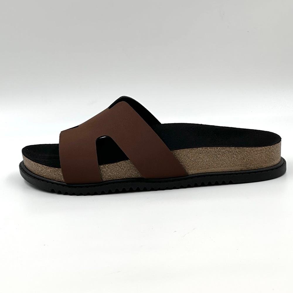 Sandália Papete Slide Beira Rio Casual Feminina Marrom 1