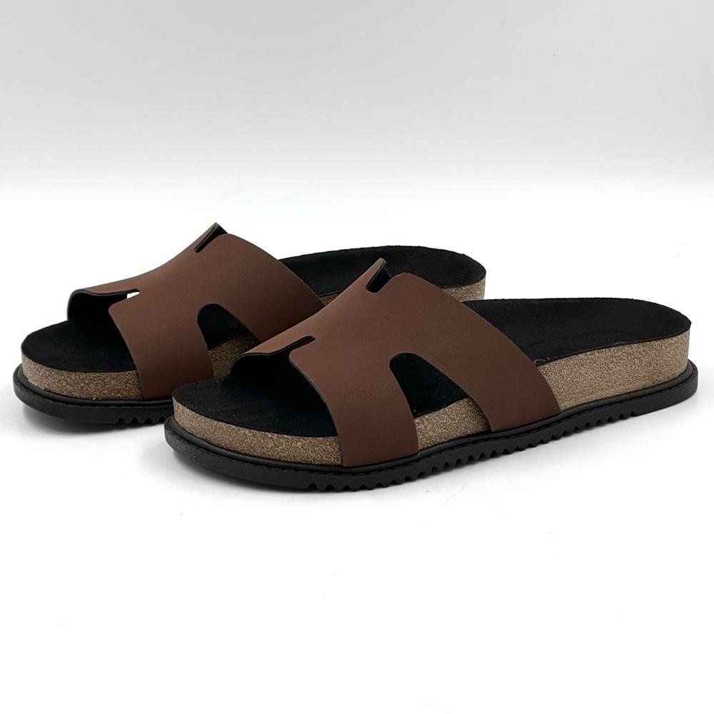 Sandália Papete Slide Beira Rio Casual Feminina Marrom 2