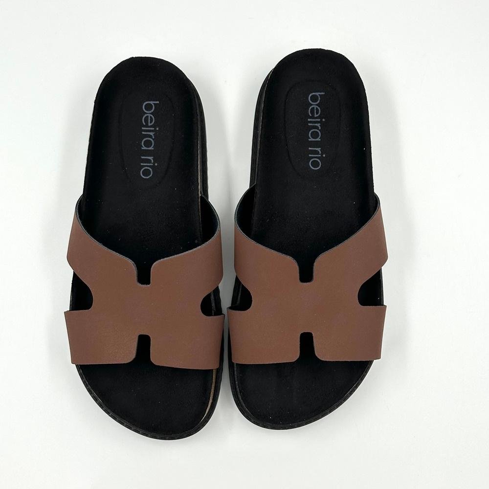 Sandália Papete Slide Beira Rio Casual Feminina Marrom 5