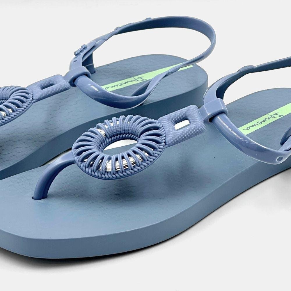 Sandália Ipanema Rasteira Class Edge Graphic Feminina Azul/Verde 5