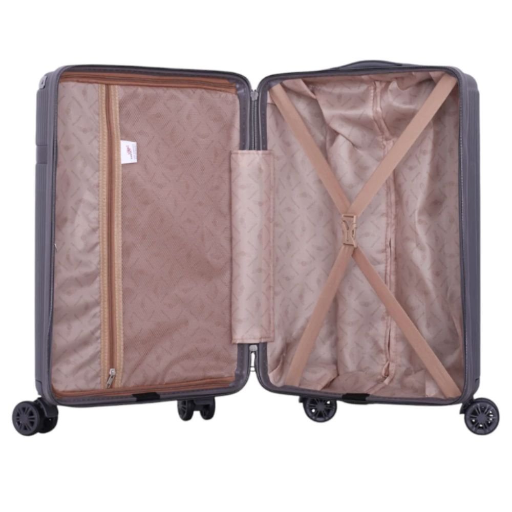 Mala de Viagem Santino Pequena Rígida Versalhes Unissex Cinza 4