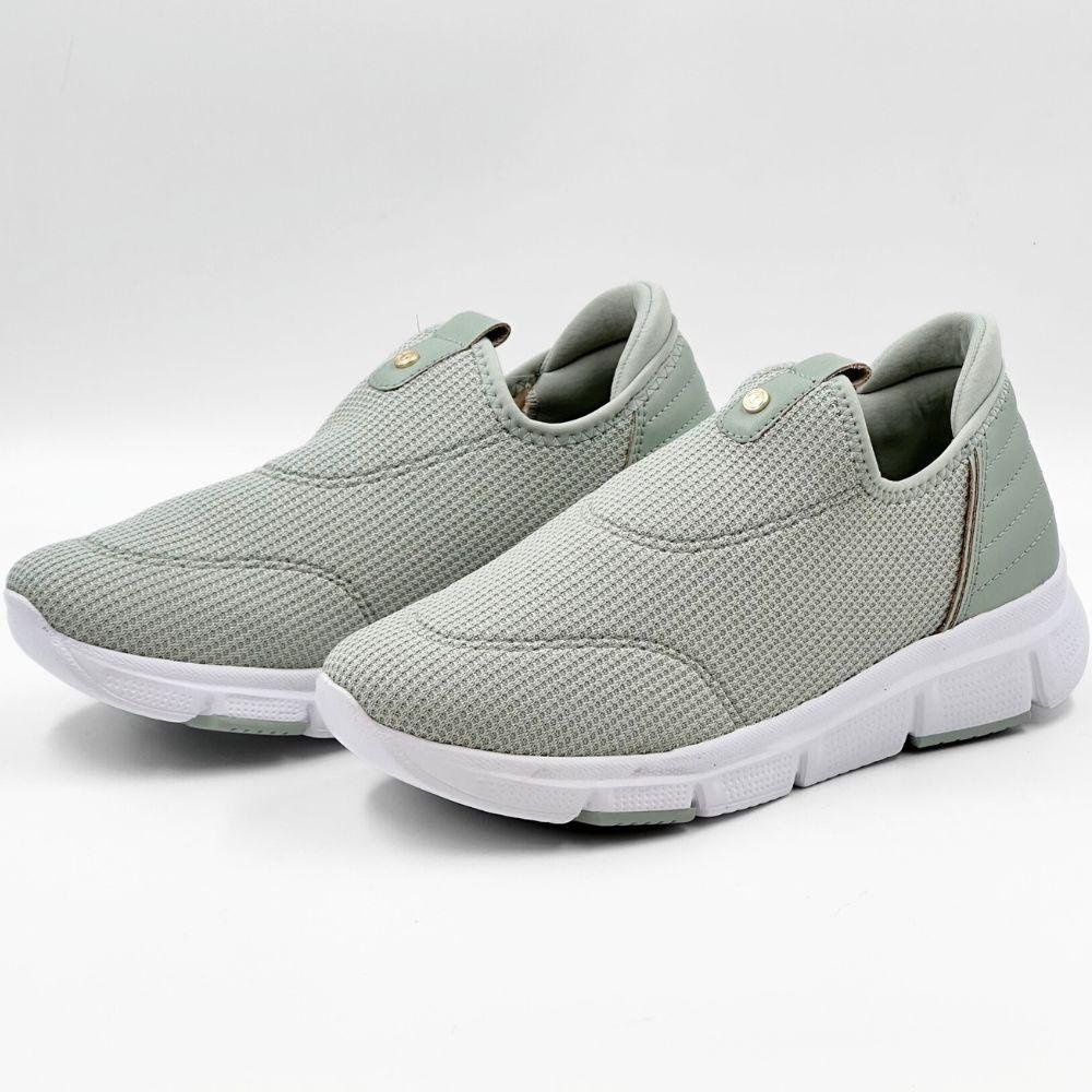 Tênis Comfortflex Slip Casual Feminino Alecrim/Branco 2