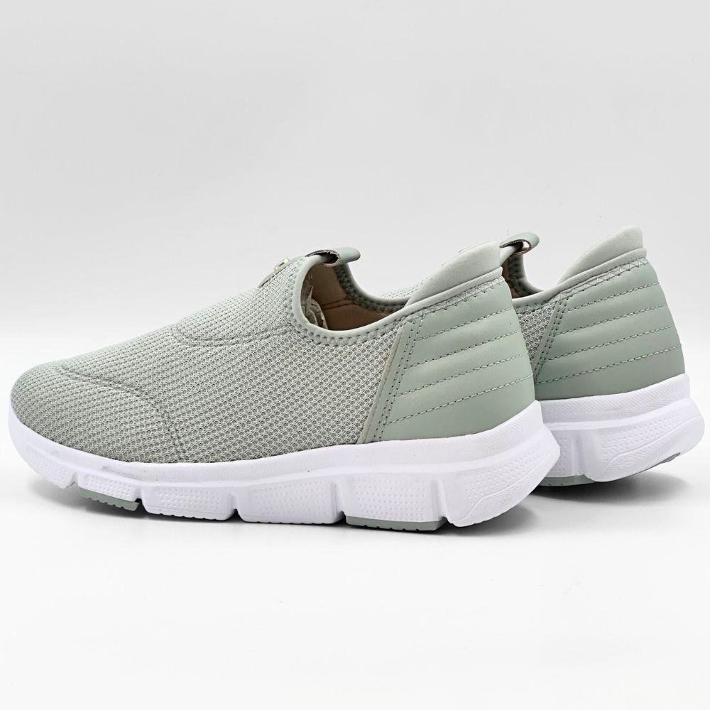 Tênis Comfortflex Slip Casual Feminino Alecrim/Branco 3