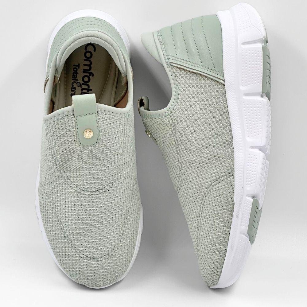 Tênis Comfortflex Slip Casual Feminino Alecrim/Branco 4