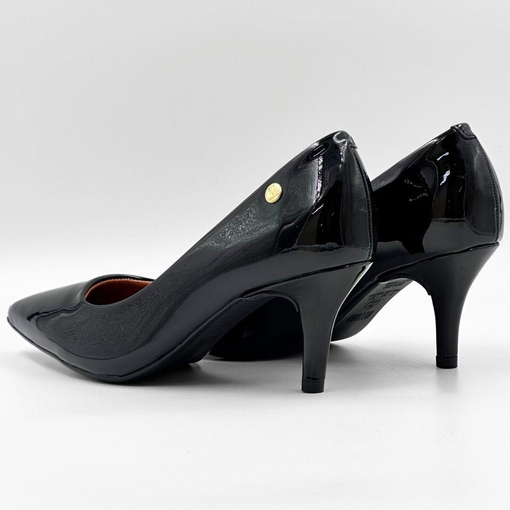Sapato Vizzano Scarpin em Verniz Salto Médio Feminino Preto 3