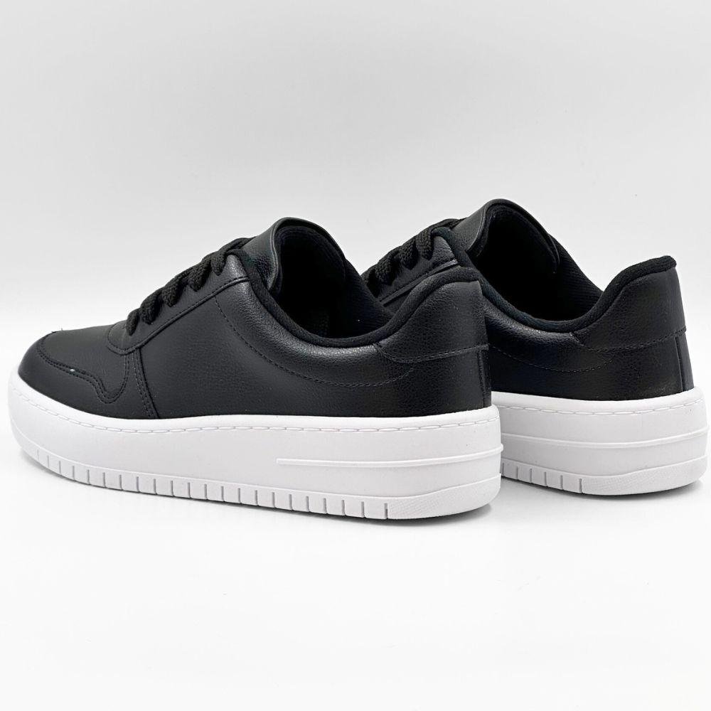 Tênis Vizzano Casual Flatform com Cadarço Feminino Preto 3