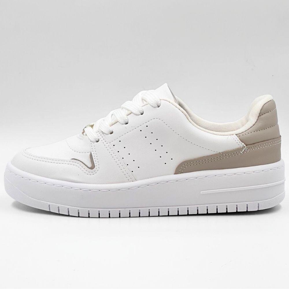 Shoe TÃªnis Flatform Vizzano Detalhes Branco Tênis Vizzano