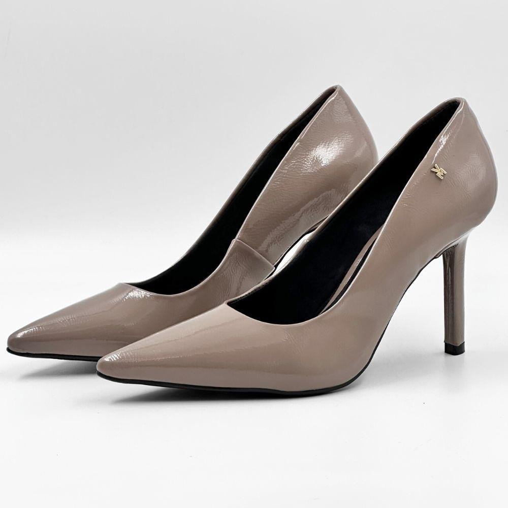 Sapato Via Marte Scarpin em Verniz Feminino Toffee 2
