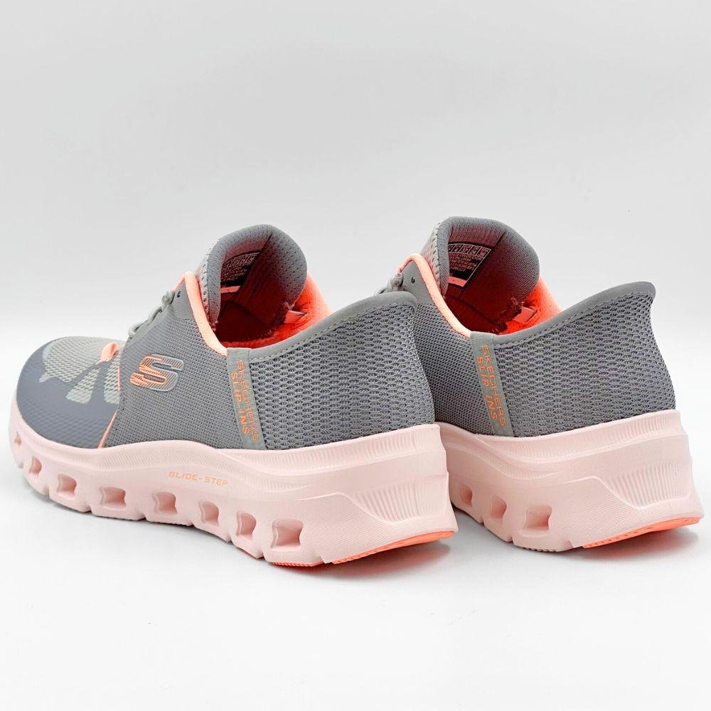 Tênis Skechers Esportivo Glide-Step Pro Feminino Cinza/Laranja 4