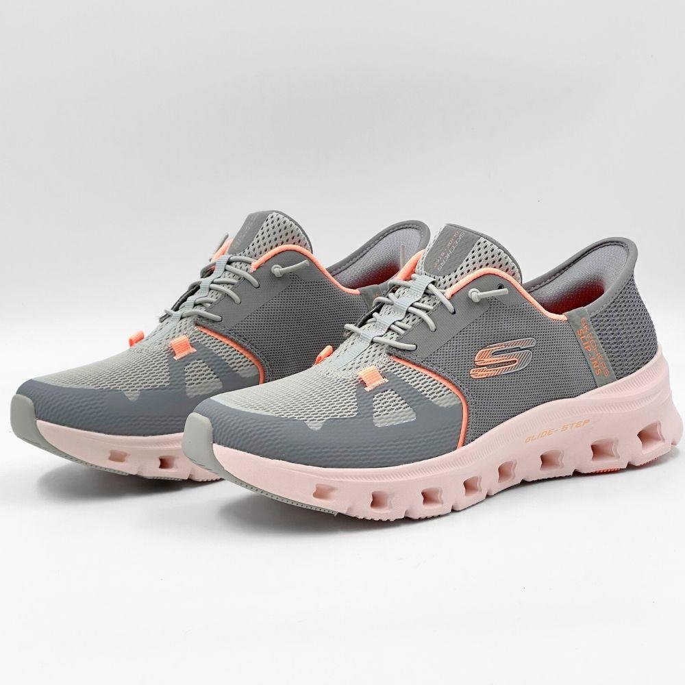 Tênis Skechers Esportivo Glide-Step Pro Feminino Cinza/Laranja 2