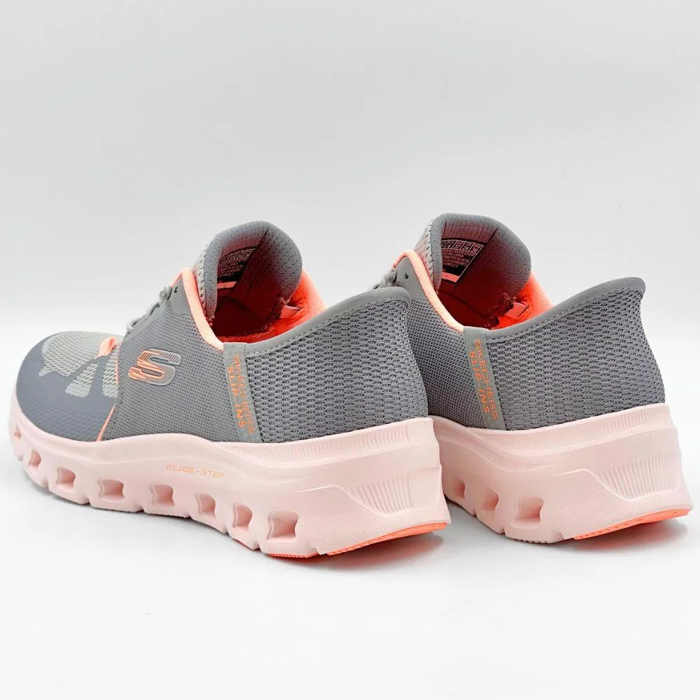 Tênis Skechers Esportivo Glide-Step Pro Feminino Cinza/Laranja 4