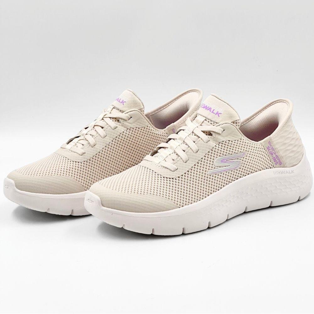 Tênis Skechers Esportivo Go Walk Flex Feminino Bege 2