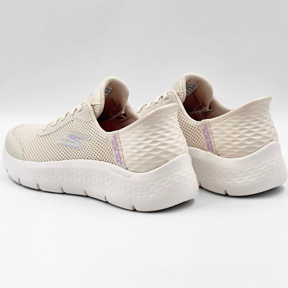 Tênis Skechers Esportivo Go Walk Flex Feminino Bege 3