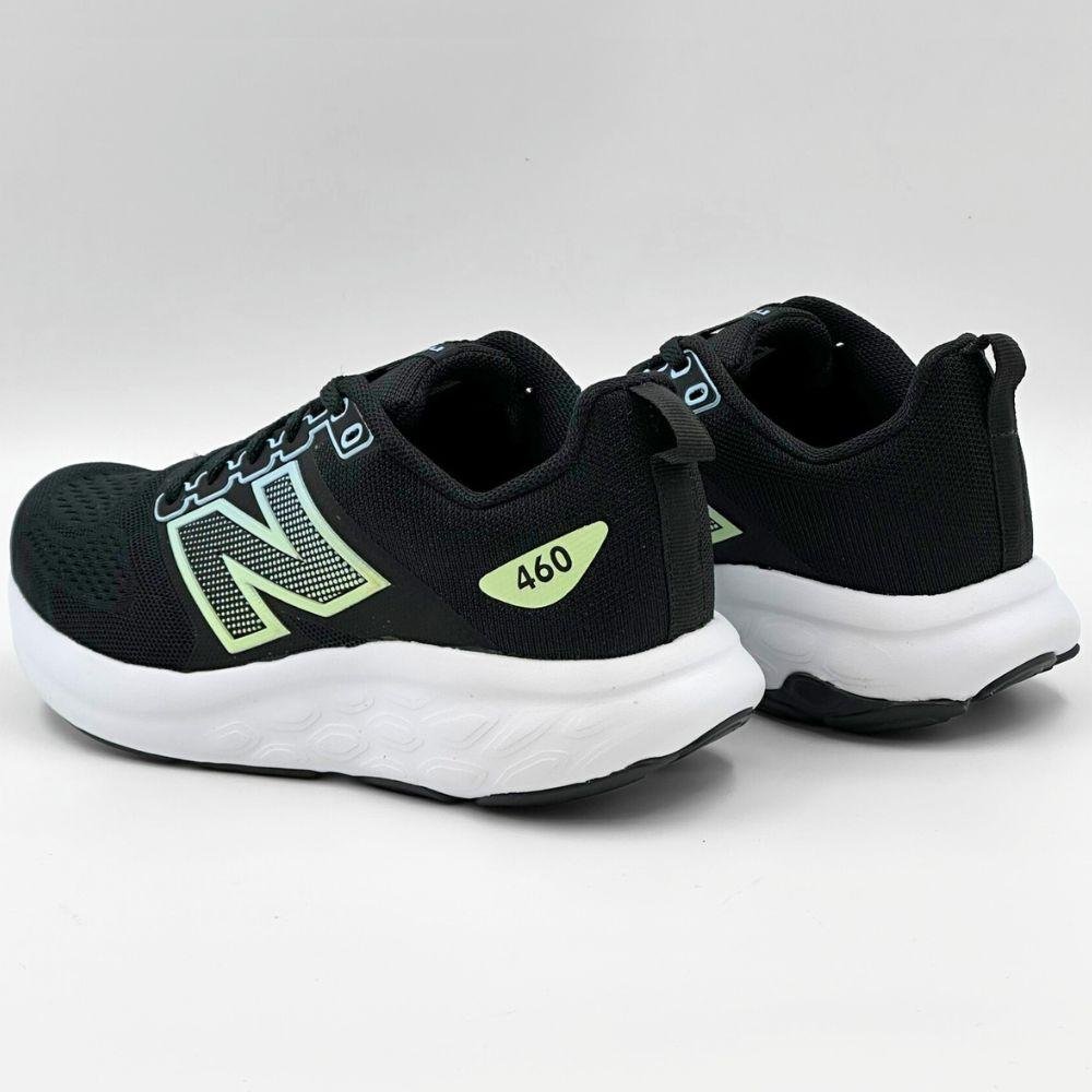 Tênis New Balance Esportivo com Cadarço Feminino Preto/Verde Claro 4