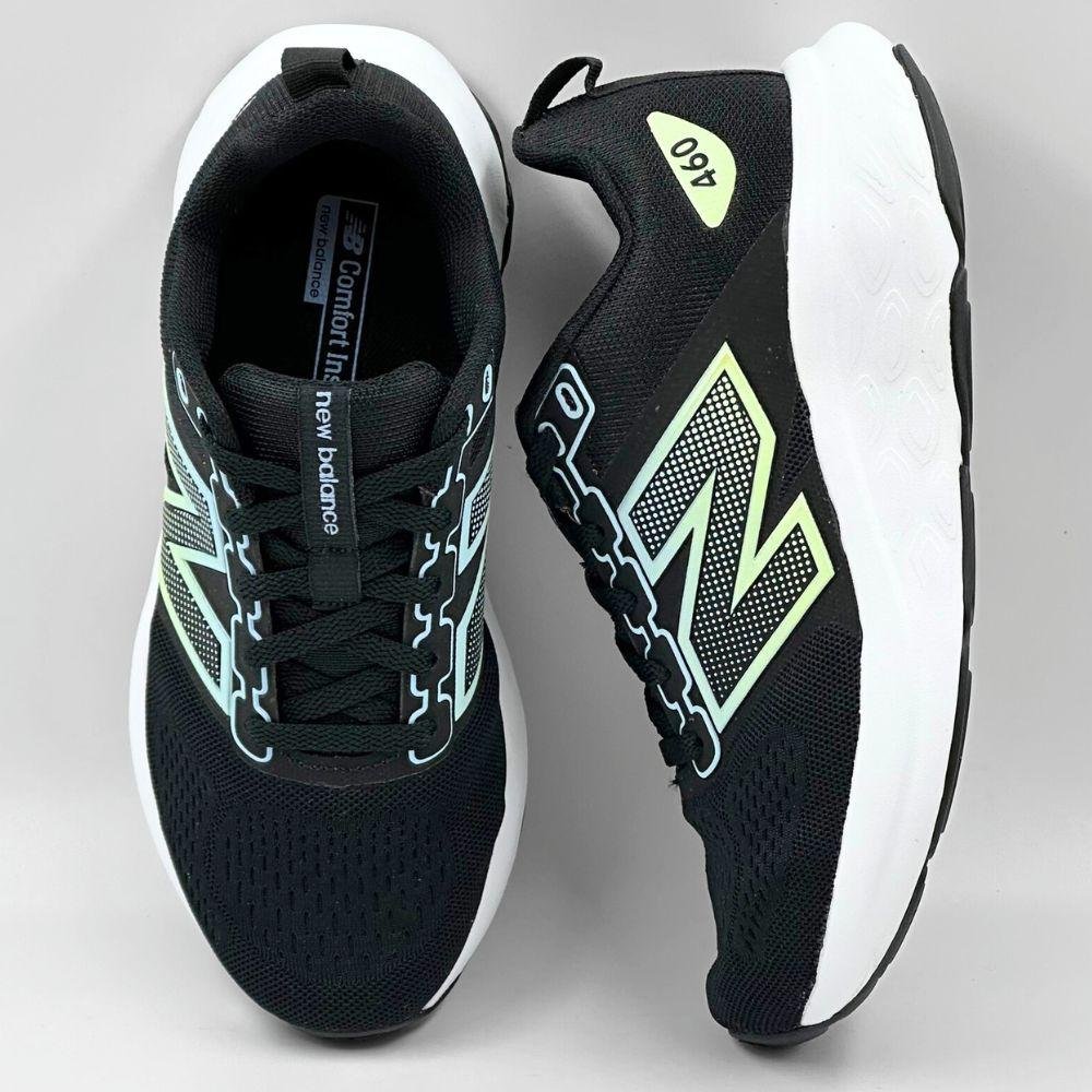 Tênis New Balance Esportivo com Cadarço Feminino Preto/Verde Claro 5